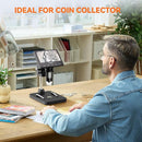 Elikliv Coin Microscope, 4.3'' LCD Digital Microscope 1000x, Coin Magnifier with 8 Adjustable LED Lights, PC View Compatible with Windows/Mac, EDM4B, Black by TinyTreasures Baby Boutique