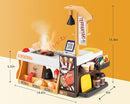 Kids Kitchen Food PlaySet - Simulated Teppanyaki Fast Food Restaurant Toy with Cash Register, Includes Color-Changing Food, Suitable Birthday Gift for Boys and Girls Aged 3-5 by TinyTreasures Baby Boutique