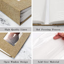 Vienrose Photo Album 4x6 100 Pages Photos Linen Cover Picture Book with Front Window for Baby Wedding Children by TinyTreasures Baby Boutique