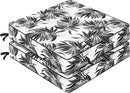 Favoyard Outdoor Chair Cushion 24 x 24 x 4 In Waterproof Pattern Fade Resistant Cushions for Patio Furniture with Removable Cover Attach Straps 28D Foam Insert Cushions Pads for Seat Sofa Couch 2 Pack by GreenHaven Gardens