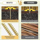 16 Inch Rebar Stakes 1/2 Inch Diameter Galvanized Steel Ground Anchors Heavy Duty Anchoring Spikes for Speed Bump, Parking Curb and Tent (10 Pack) by CozyNest Decor