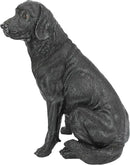 Design Toscano Labrador Retriever Dog Indoor/Outdoor Garden Statue, 9 Inch Wide, 15 Inch Tall, Cast Stone Resin, Black Painted Finish by GreenHaven Gardens