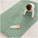 Comfy Cubs Rectangle Kids Play Mat - Small 36 x 60 inches Soft Quilted Baby Floor Mat with Non-Slip Bottom - Plush Design for Toddlers' Playtime and Relaxation - Comfortable and Durable - Fern by TinyTreasures Baby Boutique