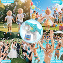 Automatic Bubble Machine Gun for Kids with 2 Bottles 5 Bags of Refill Solution Lights ElectricShark Bubble Gun Toys Outdoor Toys Gifts Wedding Easter Party Favor by TinyTreasures Baby Boutique