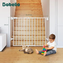 Babelio 26-43" No Bottom Bar Baby Gate for Babies, Elders and Pets, 2-in-1 Hardware Mount Dog Gate for The House, Stairs and Doorways, with Large Walk Thru Door, White by TinyTreasures Baby Boutique