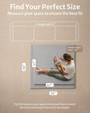 Blissful Diary Vegan Leather Baby Play Mat, 47x47 Thicken Foam Cushioned & Waterproof Playpen Mat for Infants and Toddlers, Stylish and Just Wipe-Clean Playmat for Baby Play on Floor, Light Gray by TinyTreasures Baby Boutique