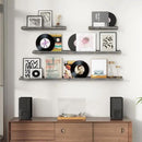 Picture Ledge Wall Shelves - 36 Inch Width Set of 3, Solid Pine Wood Rustic Floating Ledge Shelves for Kids' Room, Bedroom, Kitchen, Bathroom, Living Room, Nursery Display Wall Decor, Grey by CozyNest Decor