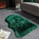 AMTOVO Faux Fur Rug, Dark Green Small Area Rug, Fluffy Sheepskin Rug, Fuzzy Ultra Soft 2 x 3 ft Shag Rugs for Bedroom Sofa Throw Cushion Room Decor, Sheepskin by CozyNest Decor