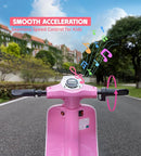 Kids Motorcycle, 2 Wheel Electric Motorcycle for Girls Ages 8-14, 24V Ride on Toys with Music, Story, Headlight, 3 Speed Options, Up to 60min Ride Time, for Riders up to 143 lbs, Easy Assemble, Pink by TinyTreasures Baby Boutique