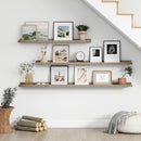 Floating Picture Ledge Shelves for Wall Set of 4, 48 Inch Wall Shelves with Lip Long Large Nursery Book Shelf for Toys Storage Kids Bookshelf Wall Mounted Living Room Bedroom Decor Frames by TinyTreasures Baby Boutique