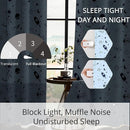 Kids Space Rocket and Astronaut Blackout Curtains - 100% Blackout, Thermal Insulated, Noise Reducing, Perfect for Kids Room and Nursery, 2 Panels (Sky-Blue Space Doodles, W52×L84) by TinyTreasures Baby Boutique