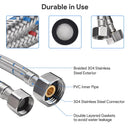 Aquaterior Faucet Supply Lines 3/8 in. Comp x 1/2 in.x 28 in.