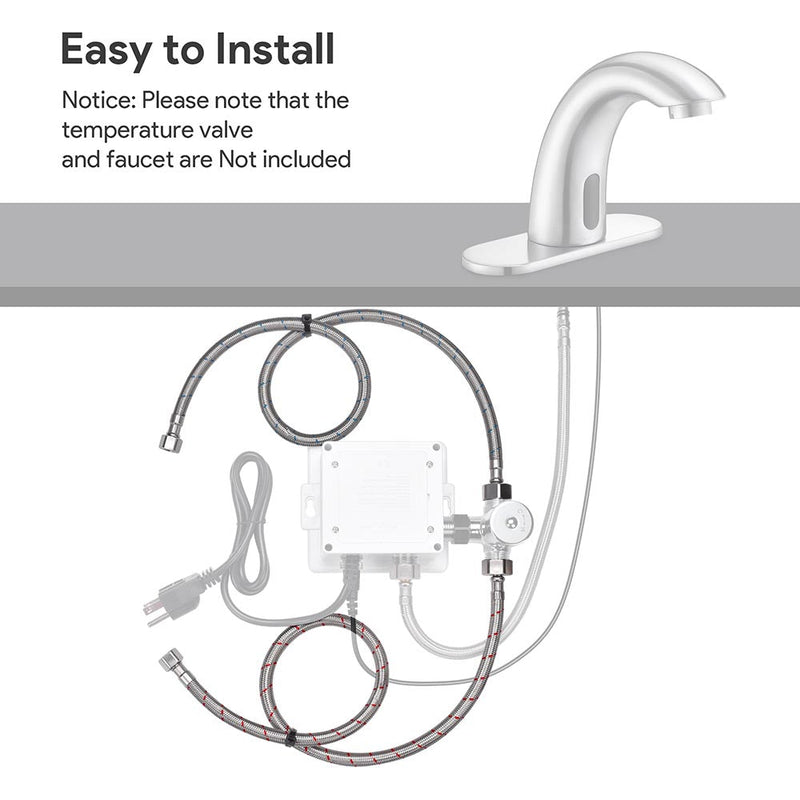 Aquaterior Faucet Supply Lines 3/8 in. Comp x 1/2 in.x 28 in.