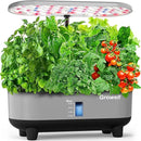 Hydroponics Growing System Kit, 16 Pods Indoor Garden with 28W Full Spectrum LED Grow Light, Auto Timer, 3 Smart Light Modes, 8L Large Herb Garden, Ideal Gardening Gift for Women, Men (Gray)
