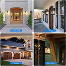 Motion Sensor Outdoor Lights Wall Mount, Dusk to Dawn Exterior Light Fixture ,100% Anti-Rust Aluminum Waterproof Porch Light Outside Wall Lights for House, Black Wall Sconce Lanterns with Water Glass… by GreenHaven Gardens