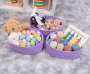 Baskets Bins for Shelf Storage Organizing/Cute Basket to Store and Organize Household Items/Woven Rope Basket for Living Room, Bedroom,Playroom,3 Packs Purple Basket by TinyTreasures Baby Boutique