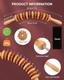 ONUEMP Wood Therapy Massage Tools, Wooden Bend Waist Thigh Massager & Muscle Roller Stick, Maderoterapia Colombiana Kit for Lymphatic Drainage, Anti Cellulite, Body Contouring/Shaping, Deep Tissue by CozyNest Decor