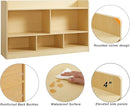 Kids Toy Storage Organizer, 5-Section Bookshelf for Organizing Books Toys, Wooden Storage Cabinet Daycare Furniture for School, Classroom Playroom, Nursery, Kindergarten (Natural) by TinyTreasures Baby Boutique