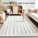 Baby Foam Play Mat for Floor, PIGLOG 72x48 Baby Crawling Mat, Puzzle Mats for Kids for Baby with Interlocking Tiles, Toddler Play Mat for Indoor and Outdoor, Easy to Clean Playroom Mat, Lines + Shapes by TinyTreasures Baby Boutique