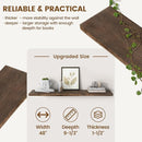 Rustic Elm Wood Floating Shelf for Wall, Live Edge 48"W x 9.2"D x 1.4"H, 1 Pack with Invisible Bracket, Large Wall Mounted Storage Shelf for Living Room Bedroom Kitchen Bathroom Decor, Walnut Finish by TinyTreasures Baby Boutique