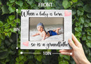 First Time Grandfather Gifts, New Grandchild Baby Photo Frame, When a Baby is Born So is a Grandfather, Photo Frame 8X10 by TinyTreasures Baby Boutique