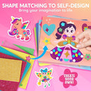 Klever Kits Foam Art Kit for Kids, EVA Foam Stickers with 6 Art Board and 800+ Stickers, DIY Arts and Crafts for Boys Girls Age 3+, Unicorns & Princesses Birthday Gifts Travel Toy by TinyTreasures Baby Boutique