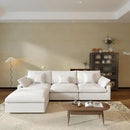 JACH L-Shaped Sectional Couches for Living Room, Cloud Sectional Couch with Deep Seat, Modular Sectional Sofa with Chaise, Covers Removeable & Washable, Sofas Furniture for Living Room, White by CozyNest Decor