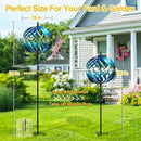 LimeHill Wind Spinner for Yard and Garden - Large Metal Kinetic Wind Sculptures for Outdoor Decorations by CozyNest Decor