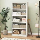 70-Inch Tall White Bookcase, 5 Tiers Shelves Open Storage Bookshelf, 33 in Wide Anti Tipping Indoor Furniture, Book Cases for Home Library Office Bedroom School by CozyNest Decor