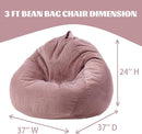 Bean Bag Chairs for Kids Chair Round Sofa Memory Foam Filling Reading Gaming Sofa for Living Room Bedroom by TinyTreasures Baby Boutique