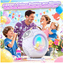 Bubble Machine, Automatic Bubble Maker Rechargeable, 15000+ Big Bubbles per Min, Colorful LED Lights, 90° 360° Rotatable Portable Electric Bubbles Toy for Kids Toddlers, Outdoor Wedding Party Gifts by TinyTreasures Baby Boutique