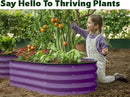 Galvanized Raised Garden Beds Outdoor // 4×2×1 ft Planter Raised Beds for Gardening, Vegetables, Flowers (Purple) // Large Metal Garden Box by GreenHaven Gardens