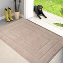 PURRUGS Dirt Trapping Door Mat 34" x 59", Non-Slip/Skid Machine Washable Entryway Area Rug, Dog Doormat, Super Absorbent Welcome Mat for Muddy Wet Shoes and Paws, Beige by CozyNest Decor