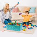 Woven Storage Baskets, Storage Bins, Cube Basket Container Baskets Storage Boxes Organizers for Clothes /Shelves/ Closet, Set of 6 (Aqua) by TinyTreasures Baby Boutique