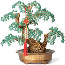 Green Aventurine Gemstone Crystal Bonsai Tree of Life（1,350 Gemstone Count） Large Feng Shui Money Chakra Tree for Luck and Wealth Desk Decoration 20 Inches by GreenHaven Gardens