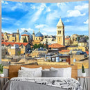 AMM Western Wall Tapestry Jerusalem Old City Church Tapestry for Bedroom Aesthetic Mediterranean Landscape Tapestries Wall Hanging for Living Room Dorm Office 80 x 60 Inch by CozyNest Decor