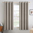MIULEE Linen Texture Curtains for Bedroom Solid 100% Blackout Thermal Insulated Linen Curtains Grommet Room Darkening Drapes for Living Room Nursery 52x54 Inch (2 Panels) by TinyTreasures Baby Boutique