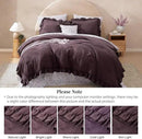 Full Comforter Set - 7 Pieces Ruffle Purple Bedding Sets, Shabby Chic Farmhouse Bed in a Bag Full with Ruffle Comforter, Floral Sheets, Pillowcases & Shams by CozyNest Decor