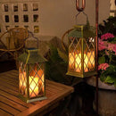 2Pack 11" Outdoor Solar Lanterns Waterproof Garden Patio Lantern Lights Flickering Candle Mission for Outside, Party, Yard, Lawn, Mothers Day Gifts Garden Gifts for Mom Women (Antique Green Bronze) by GreenHaven Gardens