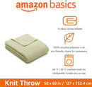 Amazon Basics Chunky Cable Knit Throw Blanket for Couch, Sofa, Bed, Lightweight Soft Cozy, Sage Green, 50"x 60" by CozyNest Decor