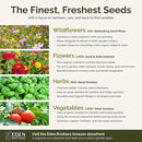 Eden Brothers Country Garden Flower Mixed Seeds for Planting, 5 lb, 2,400,000+ Seeds with Scarlet Flax, Cosmos Sensation | Attracts Pollinators, Plant in Spring or Fall, Zones 3, 4, 5, 6, 7, 8, 9, 10 by GreenHaven Gardens