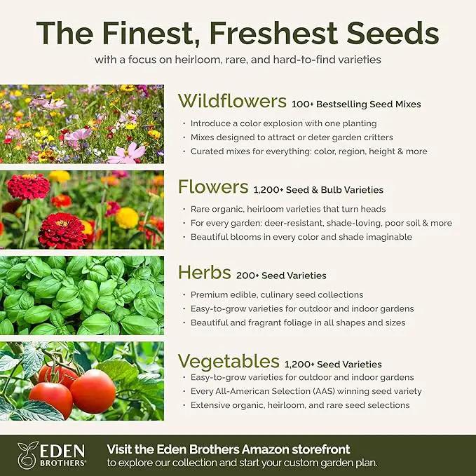 Eden Brothers Fairytale Flower Mixed Seeds for Planting, 1 lb, 480,000+ Seeds with Calendula, Cosmos Dazzler, Cornflower | Attracts Pollinators, Plant in Spring or Fall, Zones 3, 4, 5, 6, 7, 8, 9, 10, photo 6 of 6