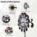 Wind Spinners for Yard and Garden Large, 84 Inch Wind Spinners Outdoor Metal, Wind Sculptures & Spinners Birthday Gifts for Family or Friends(Classical Flower) by CozyNest Decor