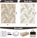 Pauwer Waterproof Outdoor Rug 9x12, Reversible Plastic Straw Patio Camping Rug, Indoor Outdoor RV Mat Carpet for Deck, Camper, Porch, Balcony, Backyard, Picnic, Leaf Brown by GreenHaven Gardens