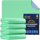4 Pack 36” x 54” Extra Heavy Absorbency Washable Underpads, Waterproof Nursing Pads Incontinence Bed Pads, Reusable Washable Pee Pads for Dogs, Diaper Changing & Adults, Mattress Protector by TinyTreasures Baby Boutique