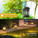 WdtPro Solar Lanterns Outdoor Hanging 4 Pack, Upgraded Bright Waterproof Lantern for Outside, Over 12Hrs Powered Lights for Garden, Yard, Patio Decor (Warm Light) by CozyNest Decor