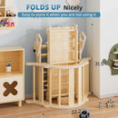 BlueWood 10-in-1 Pikler Triangle Set, Toddler Climbing Toys Indoor, Montessori Climber, Baby Jungle Gyms with Arch, Extra Rope Ladder & Footprint Balance Beam - Natural Rustic by TinyTreasures Baby Boutique