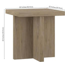Henn&Hart 22" Wide Square Side Table in Weathered Gray, for Home, Living Room, Bedroom, Entertainment Room, Office by CozyNest Decor