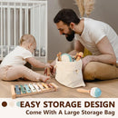 Baby Musical Instruments | Montessori Wooden Toys for Toddlers, Neutral Color Percussion Instruments Set with Modern Boho Xylophone Tambourine, Educational Musical Toys for Boys Girls 3+ by TinyTreasures Baby Boutique