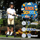 Caroma Electric Scooter for Kids Ages 6-12,150W/180WMotor,10 MPH Max Speed & 7 Miles,Colorful Lights,Adjustable Height & Speed,LED Display,Foldable Kids Electric Scooter 132 Lbs Max Load,Idea Gift by TinyTreasures Baby Boutique